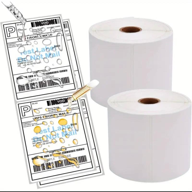 4x6 Inch Adhesive Direct Thermal address Shipping Labels, Paper Material, Easy to Print - Ideal for Mailing and Packaging 1