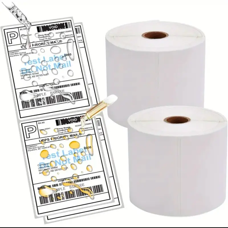 4x6 Inch Adhesive Direct Thermal address Shipping Labels, Paper Material, Easy to Print - Ideal for Mailing and Packaging 1