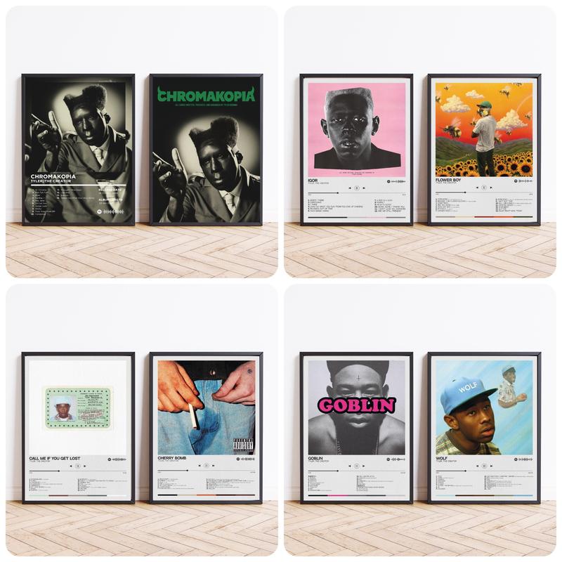 Tyler, the Creator wall art album PRINTS ONLY NO FRAMES Chromakopia, cherry bomb, call me if you get lost, flower boy, IGOR, wolf, goblin, Poster 0