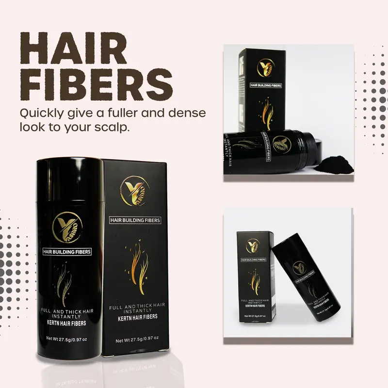 Yasbro 27.5g Hair Building Fibres – 100% Keratin Formula – Instantly Fuller-Looking Hair in 12 Natural Colours – For Thinning Hair & Hair Loss – Unisex Hairline Concealer 4