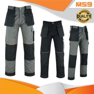 MS9 Men's Cargo Trousers Pants Plain Jeans with Multi Pockets Polyester Cotton Menswear S5 Underwear