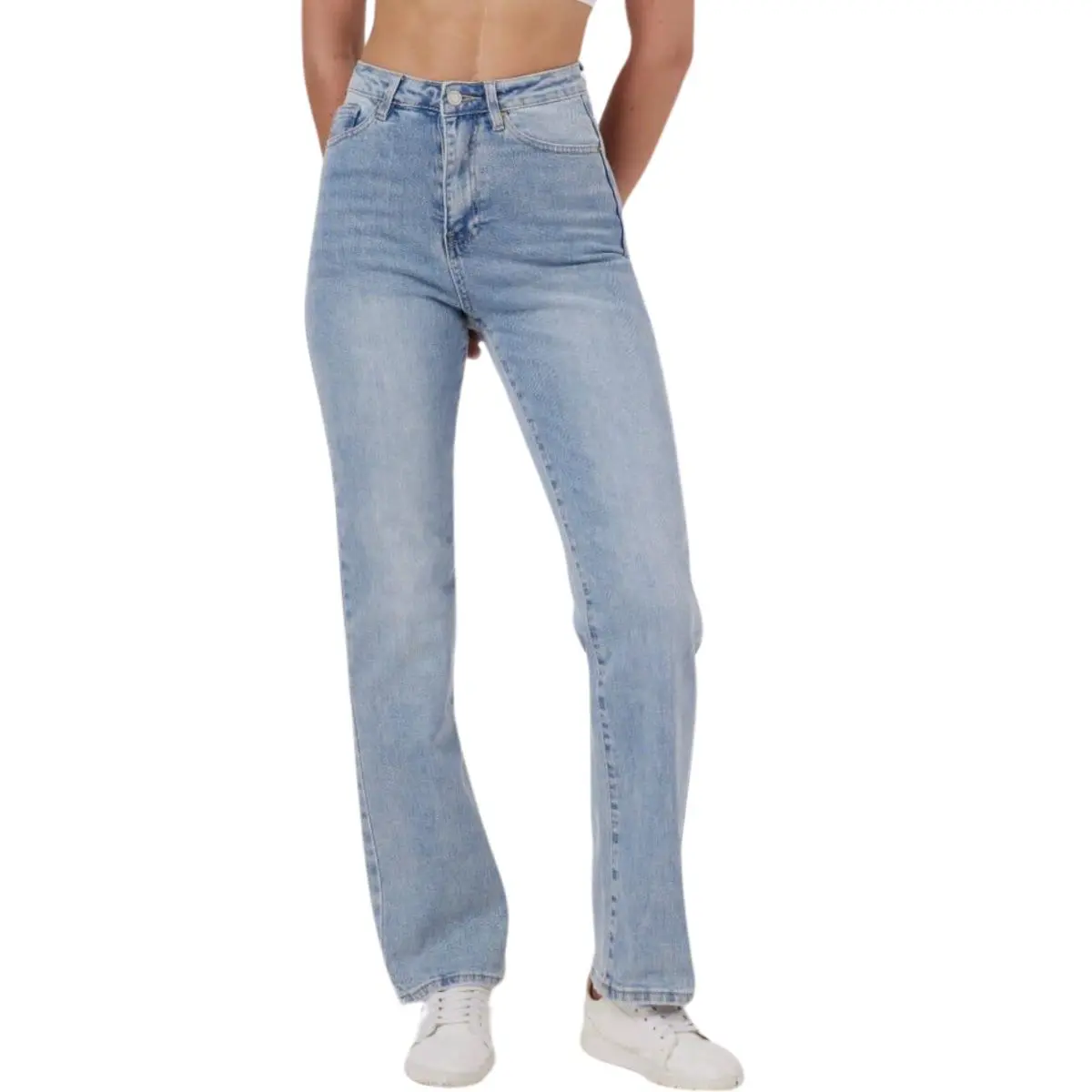 Miss Hussy – Women’s Denim Blue Stretch Viral Straight Fit Jeans