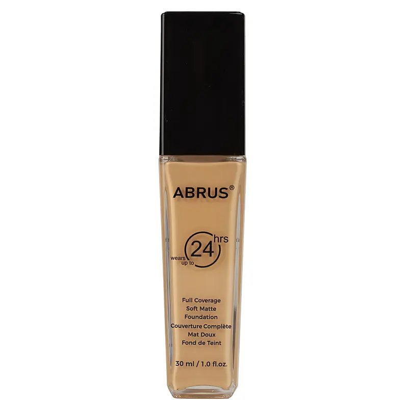 ABRUS Foundation Makeup - Flawless Matte Liquid Foundation for Full Coverage up to 24 Hours (A04 Buff Beige, 30 ml) 0
