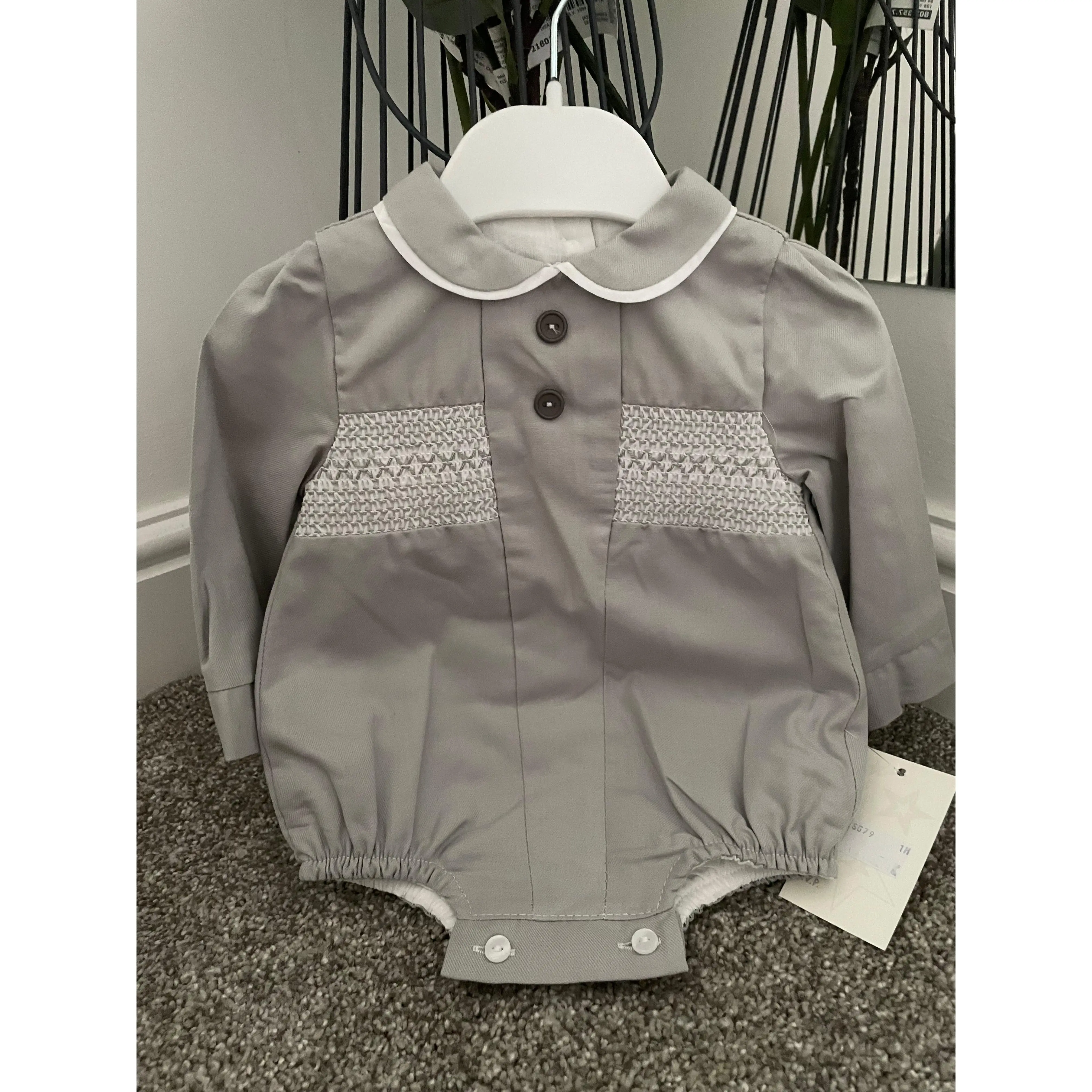 Grey Smock Romper