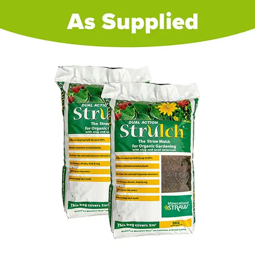 2 x 100L Strulch Mulch Straw Mulch in 9kg Bags, Natural Straw Mulch for Gardens 5
