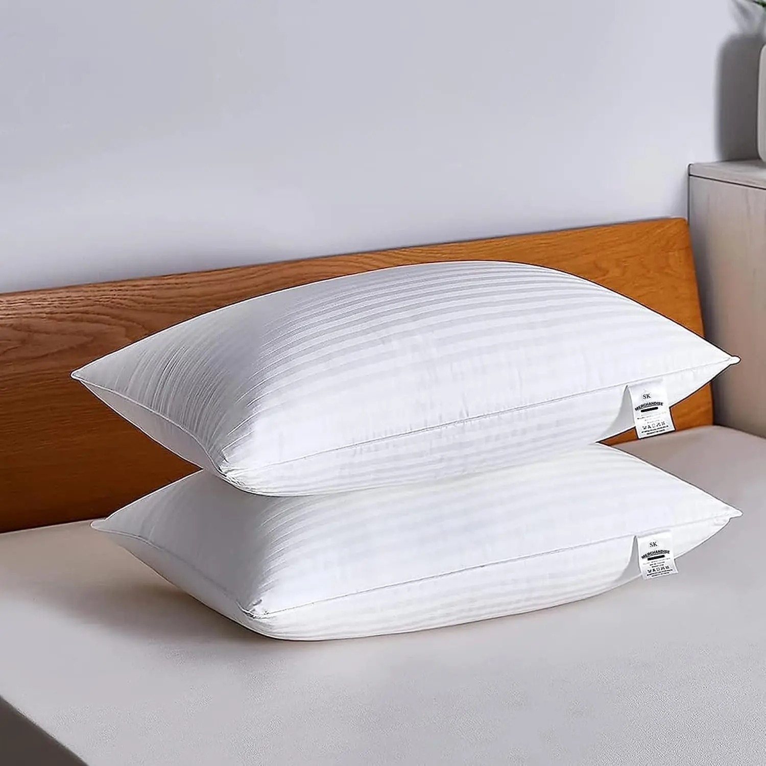 2 Pack Hotel Quality Pillows Bounce Back Side Sleeper Bed Pillow Anti Dust Mite Hollowfibre Filled