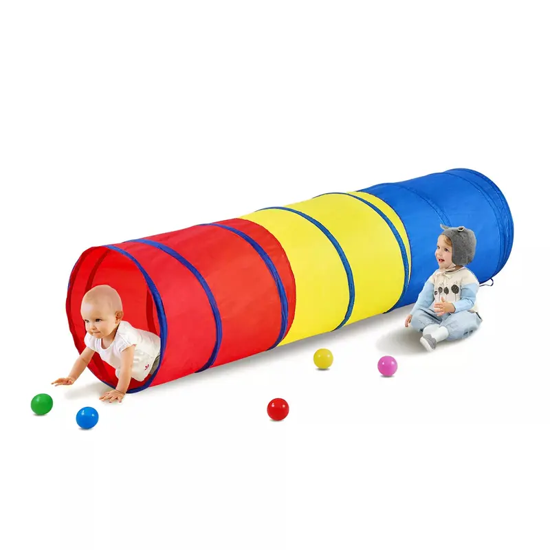 Kids Pop-up Play Crawl Tunnel Toy for Boys,Girls,Toddlers or Pet w/ Case 0