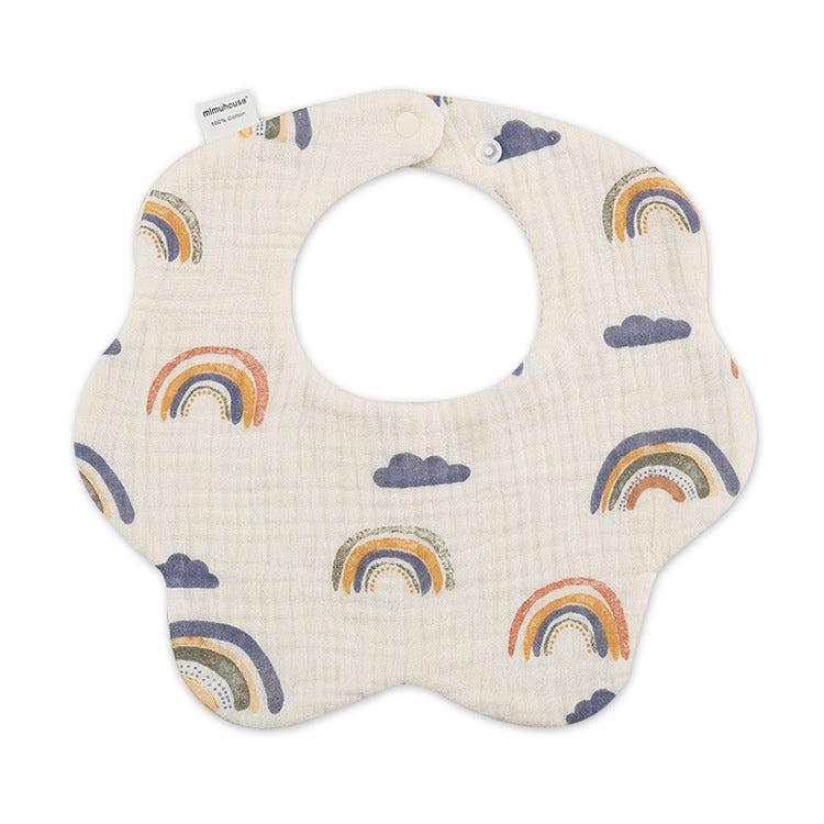 Cotton Simple Newborn Printing Drool Towel 3