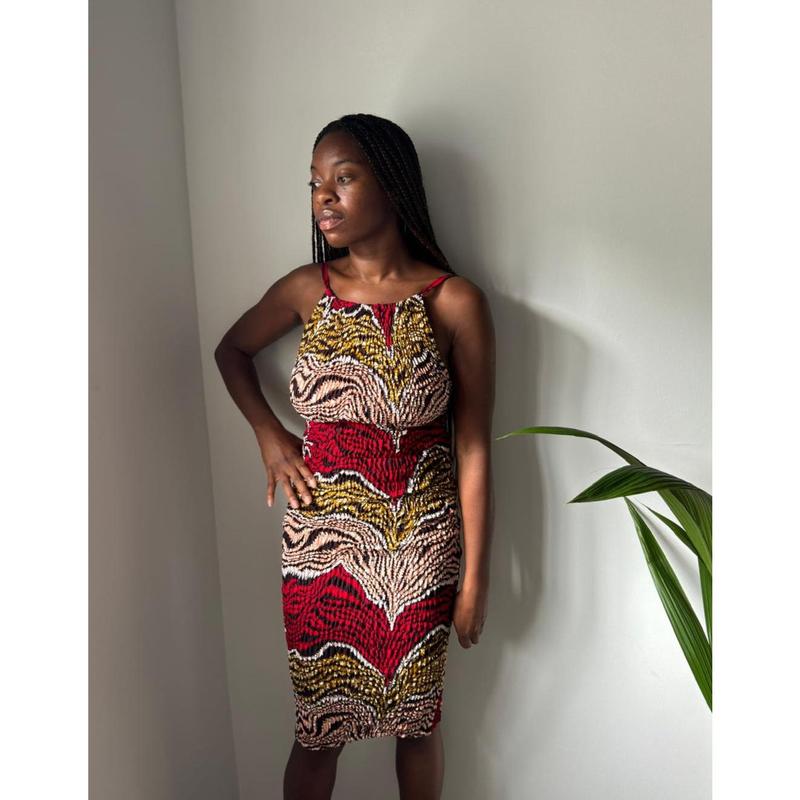 TIGER STRIKES Smock Bodycon Dress 1
