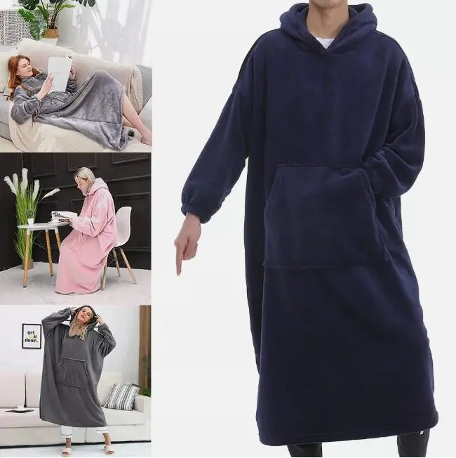 Hoodie Oversized Blanket Sherpa Fleece Extra Large Giant Hooded Sweatshirt Adult Soft