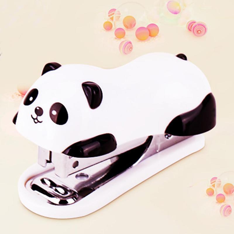 Product Introduction of E&I    1 Set of Panda - Shaped Mini Stapler Along with Staples, a Must - have for Home, Office and School Supplies 2
