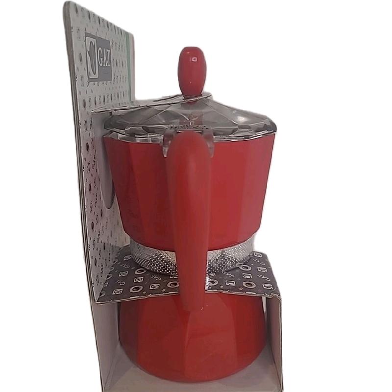 G.A.T. Rossana 3 Cup Moka Pot Espresso Maker Cafetiere GAT Valentines 135ml Coffee Aluminium 1