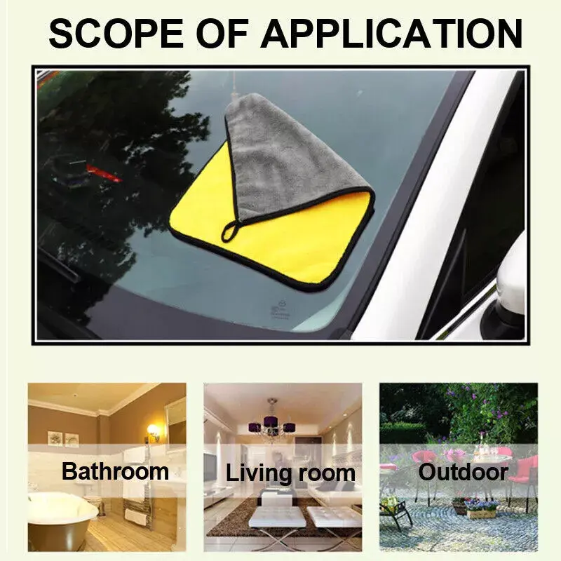 5PCS Car Wash Microfiber Towel 30*30cm Cleaning Drying Cloth Drying Towel Car Care Detailing Car Wash Towel Supplies