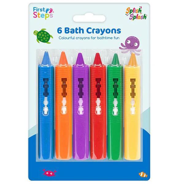 Product Introduction of Pack of 6 Baby Bath Crayons Non Toxic Skin Safe Educational Fun Toy, Make Bath Time Fun, Easy Washable Wipe Clean, Draw in the Tub Drawing Writing Develop Creativity and Imagination, Scribble on Tiles 1