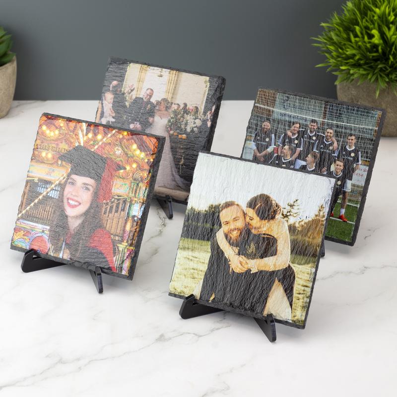 Personalised Photo Slate Printed Plaque With Custom Image & Stand 6