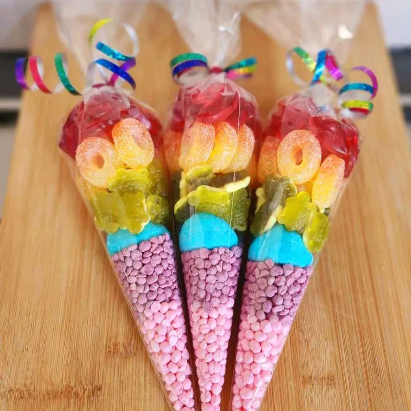 Rainbow Sweet Cone perfect for party bags, sleepovers cinema trips candy treat snack small sweet  Candies Bonbon Xmas Christmas 0