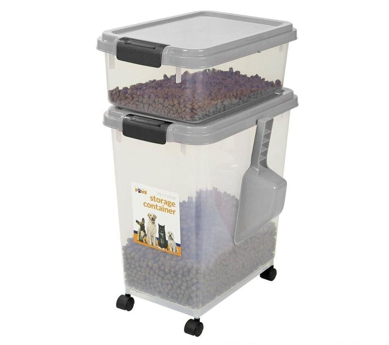 3 Piece Airtight Pet Food Storage Containers Plastic Animals Pets Dog Cat Birds 1