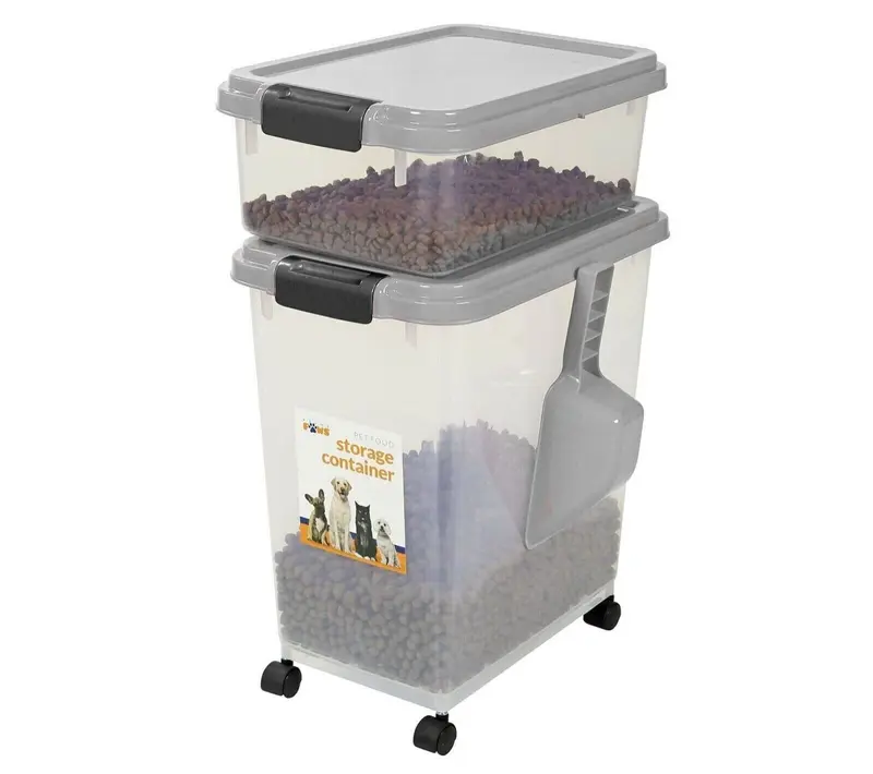 3 Piece Airtight Pet Food Storage Containers Plastic Animals Pets Dog Cat Birds 1