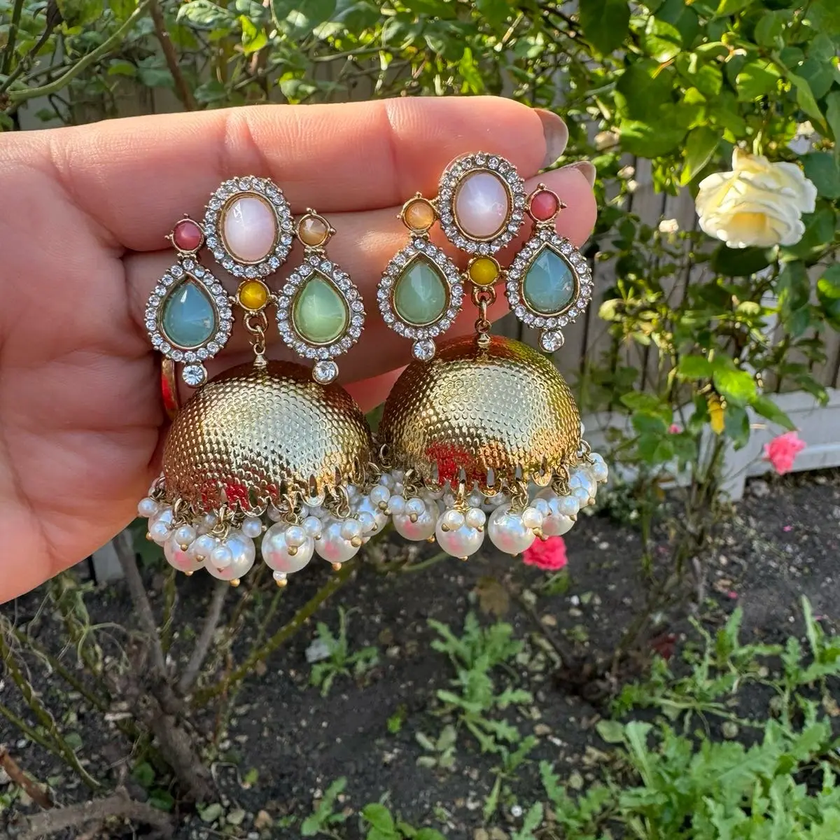 Light weight cute jhumki earrings