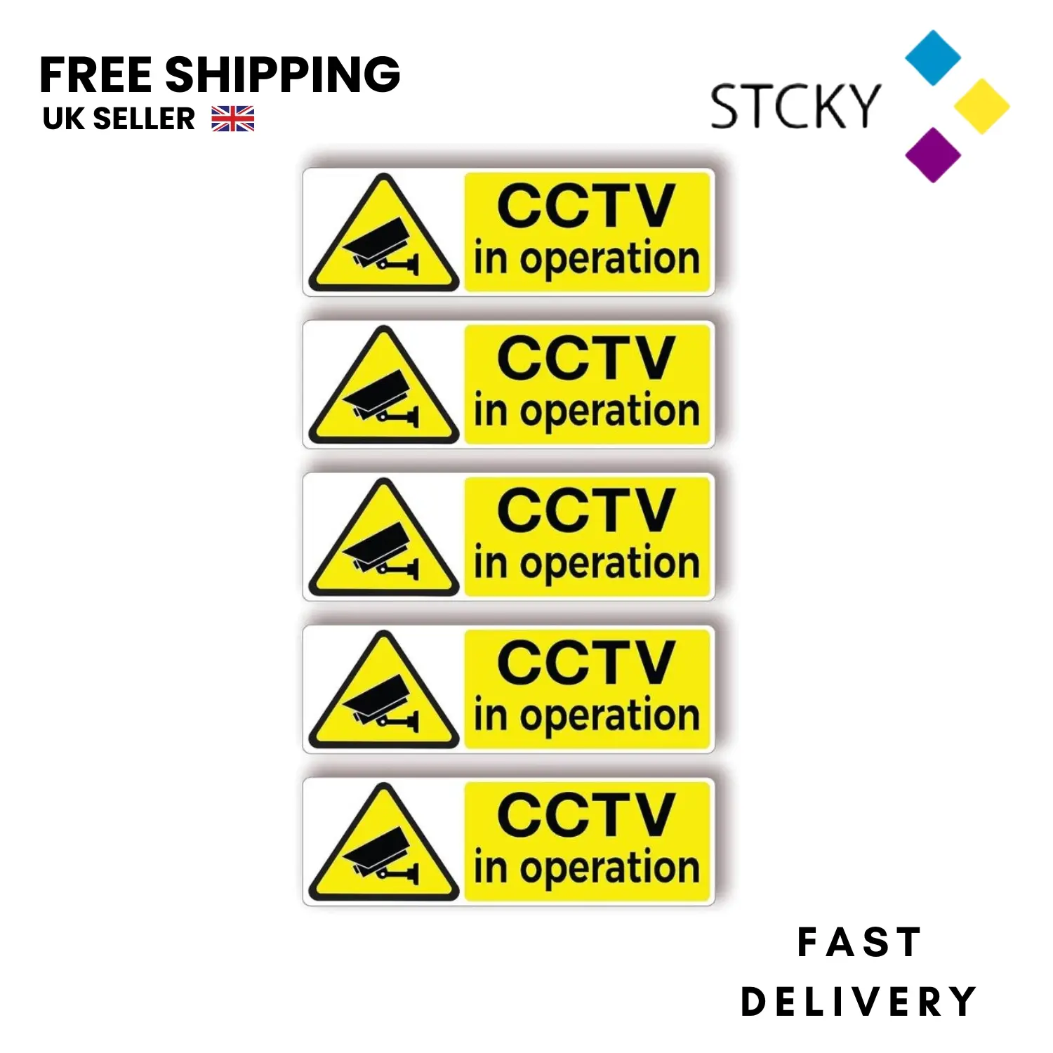 STCKY CCTV in Operations 15 x 5 cm (Pack of 5) black  notebook