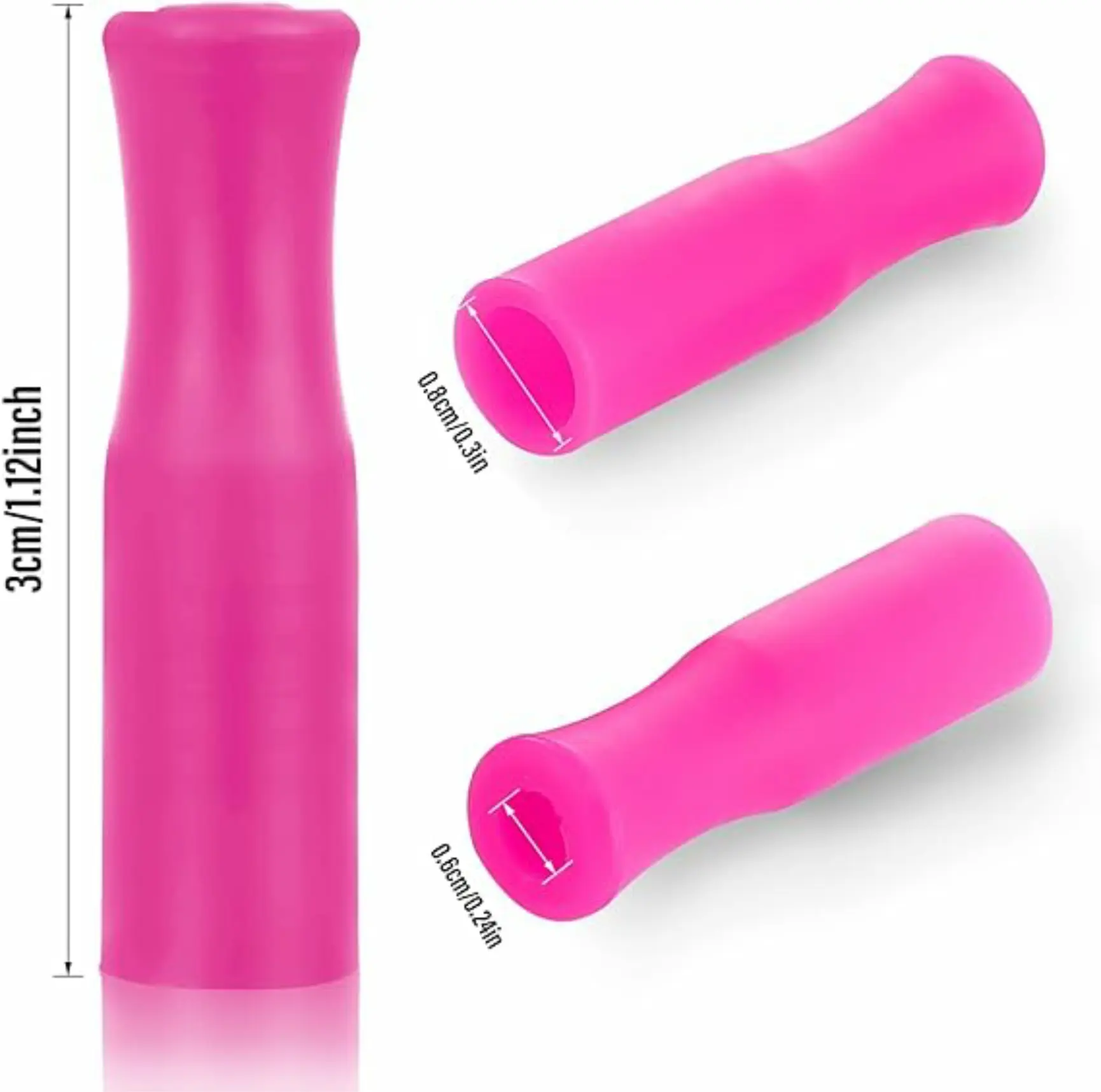 Reusable Silicone Straw Tips (6mm) Drinkware Accessory Cover for Reusable Plastic or Metal Straws
