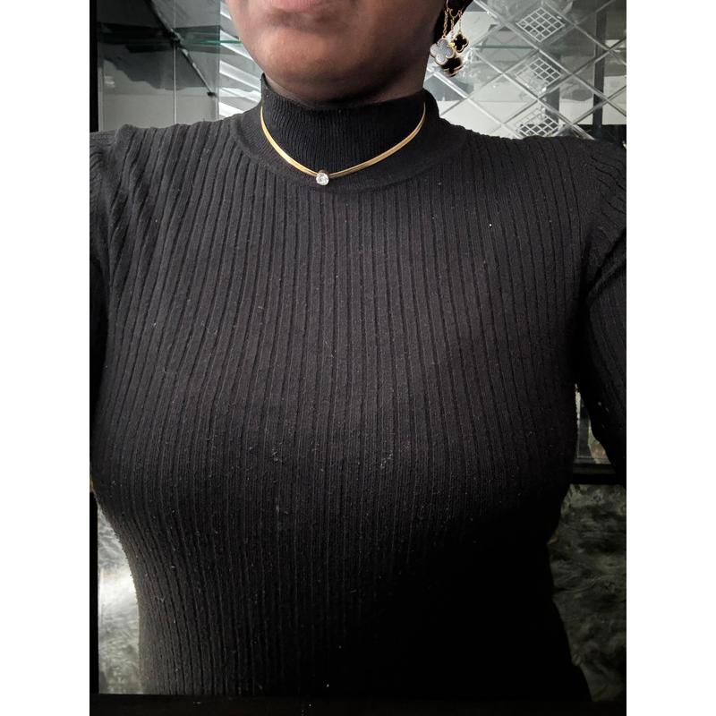 Dita Super Double Electroplated Hypoallergenic Stainless Steel Choker Chain Necklace 7