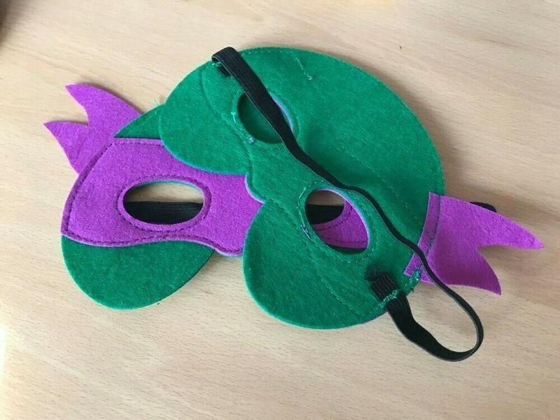 4 x Teen Age Mutant Ninja Turtle Eye Masks Theme Birthday Leonardo Raphael Donatello Pack Accessories 3