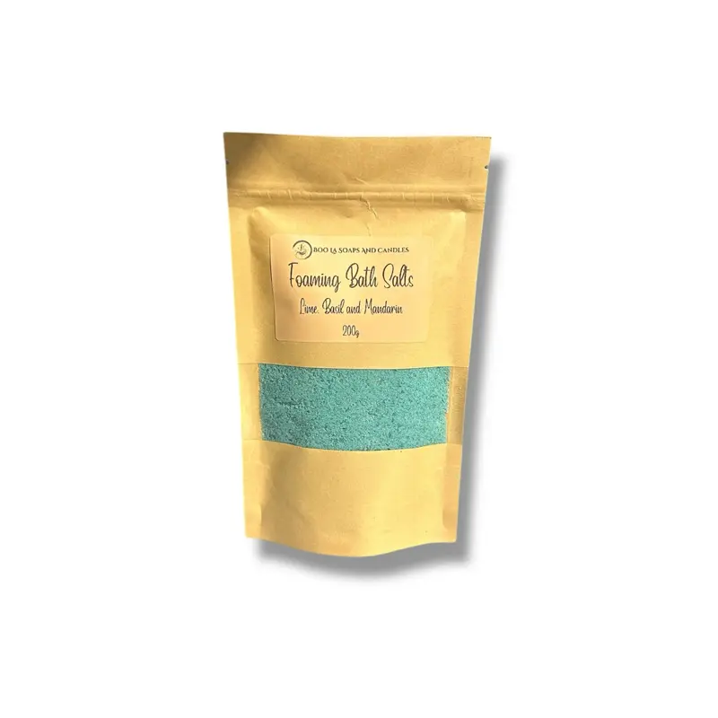 Lime, basil and mandarin foaming bath salts