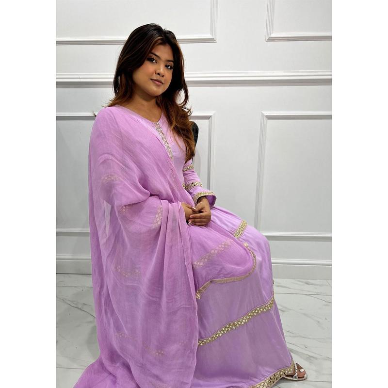 HK267 Atlanta - Lilac Readymade Linen Suit 7