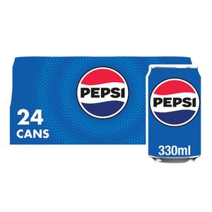 Pepsi Regular Made in GB Can Pack of 24 x 330ML,  Beverage