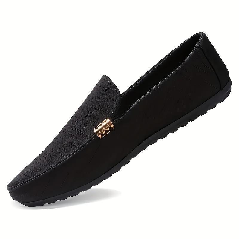 Mens Solid Canvas Slip-On Loafers - Durable & Stylish Casual Shoes - Breathable, Comfy for All-Day Outdoor Wear 8