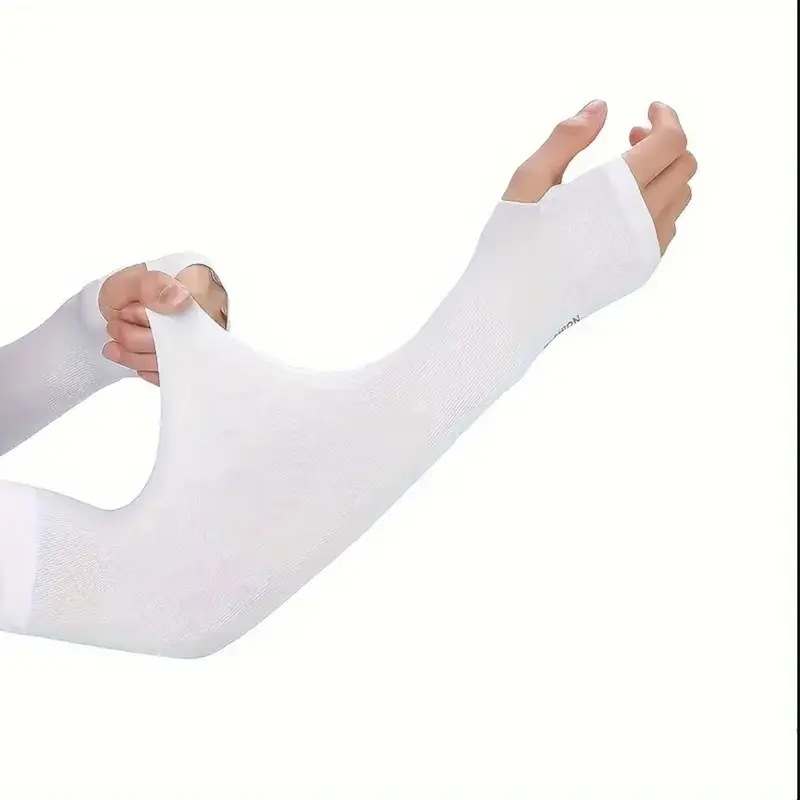 1 Pair Elastic Ice Sleeves, Women's Summer Arm Guard, Summer Outdoor UV Protection Thin Ice Sleeves Unisex Summer Cycling Arm Sleeves, UV Protection Light Ice Silk Arm Sleeve, Outdoor Sports Driving Cycling Use 6