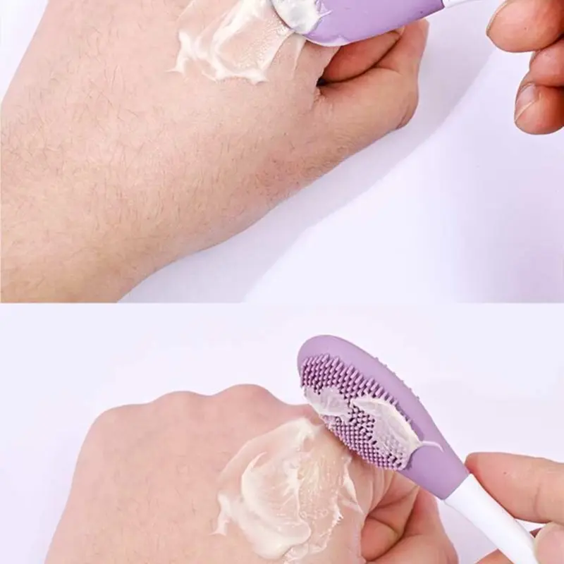 Dual-head Silicone Facial Mask Brush for Massaging, and Applying Various Facial Masks - Skincare Comfort 1
