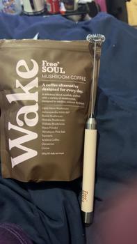 Product Review of Wake Mushroom Coffee and Mini Handheld Whisk Bundle by Free Soul from T**S 0