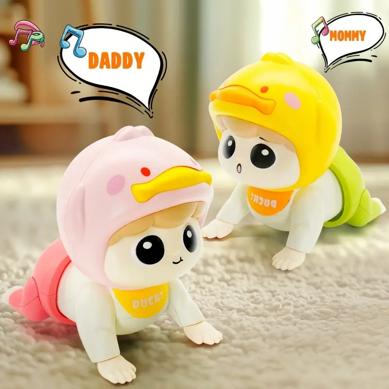 Baby Crawling Toys 6 Months+, Baby Infant Toys With Musical And Light, Early Educational Development Interactive Toys For Toddlers 0