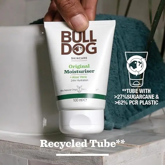 Bulldog Skincare Original Moisturiser 100ml - Moisturiser for Men - 24 Hour Hydration Vegan Comfort 4