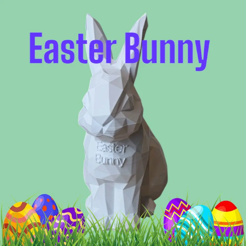 Decorative Rabbit Easter Bunny Statue Model Decor Ornaments