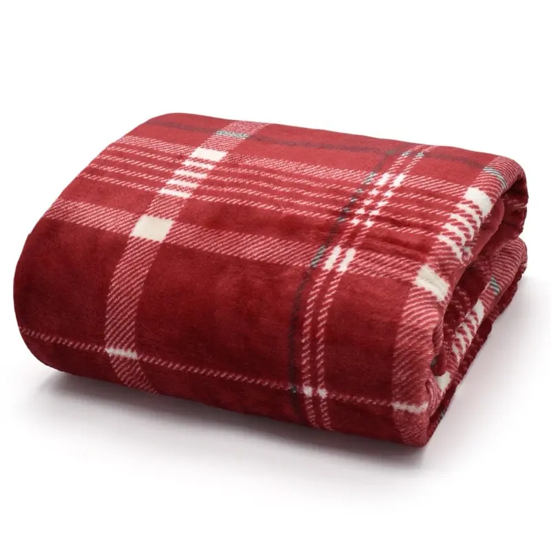 Luxury Check Throwover / Blanket for Beds - Soft and Cozy 0