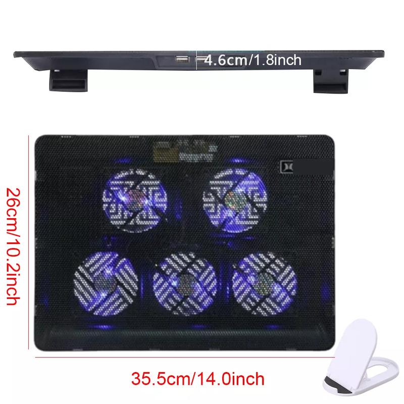 Universal Super Silent Cooling Pad For Laptop, Netbook, Macbook Adjustable Stand 6