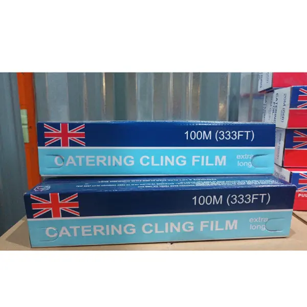 2x Catering Cling Film Extra Long 100m(333FT) Containers Kitchen Plastic Utensils vegetableslicer