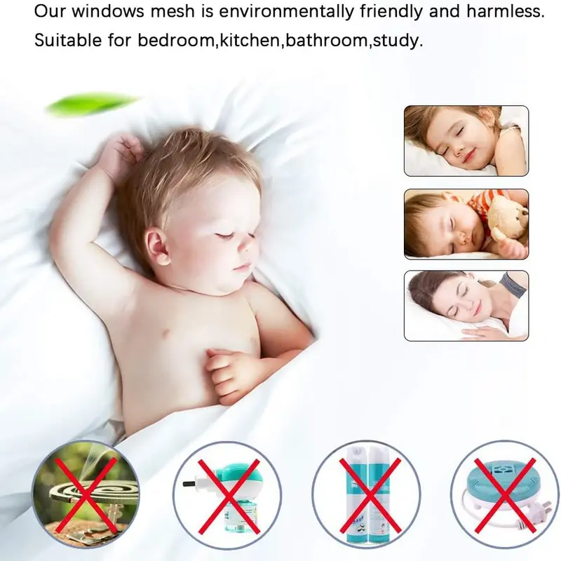 Mosquito Netting,3 Pack DIY Self-Adhesive Insect Mesh Curtain Fly Bug Bee Protector 1
