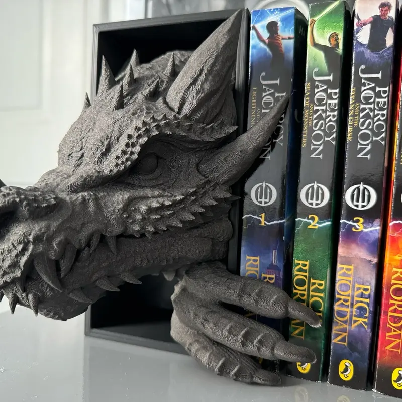 Dragon Book Nook 3D Printed Fantasy Shelf Decor Unique Gift - Ornaments Dragon Book Nook Insert | Magical 3D Effect Bookshelf Decor | ACOTAR Inspired | 3d Printed Decor | Unique Book Display | Bookish Gift Tail 7