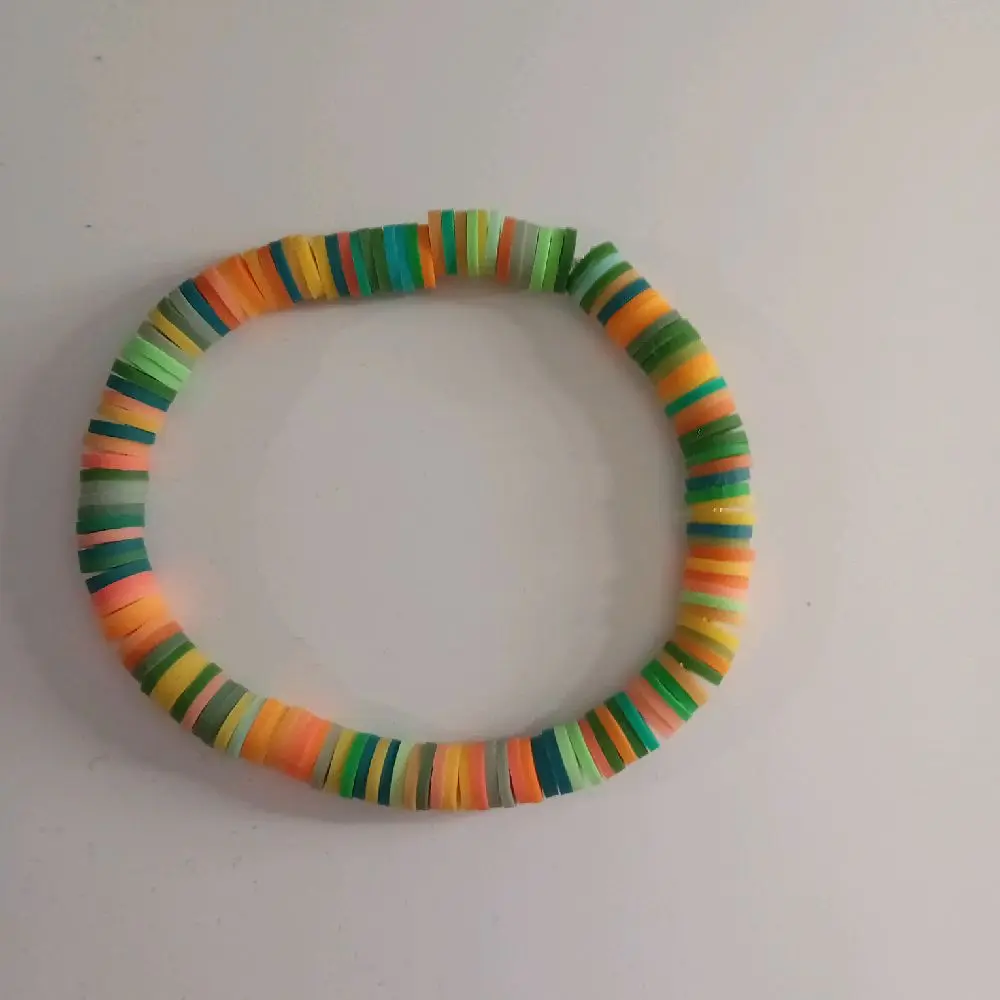 Forest Clay Bead Bracelet.