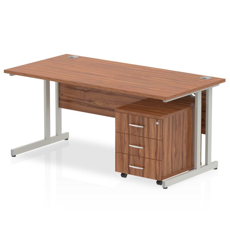 Impulse 1200mm Cantilever Straight Desk With Mobile Pedestal 6