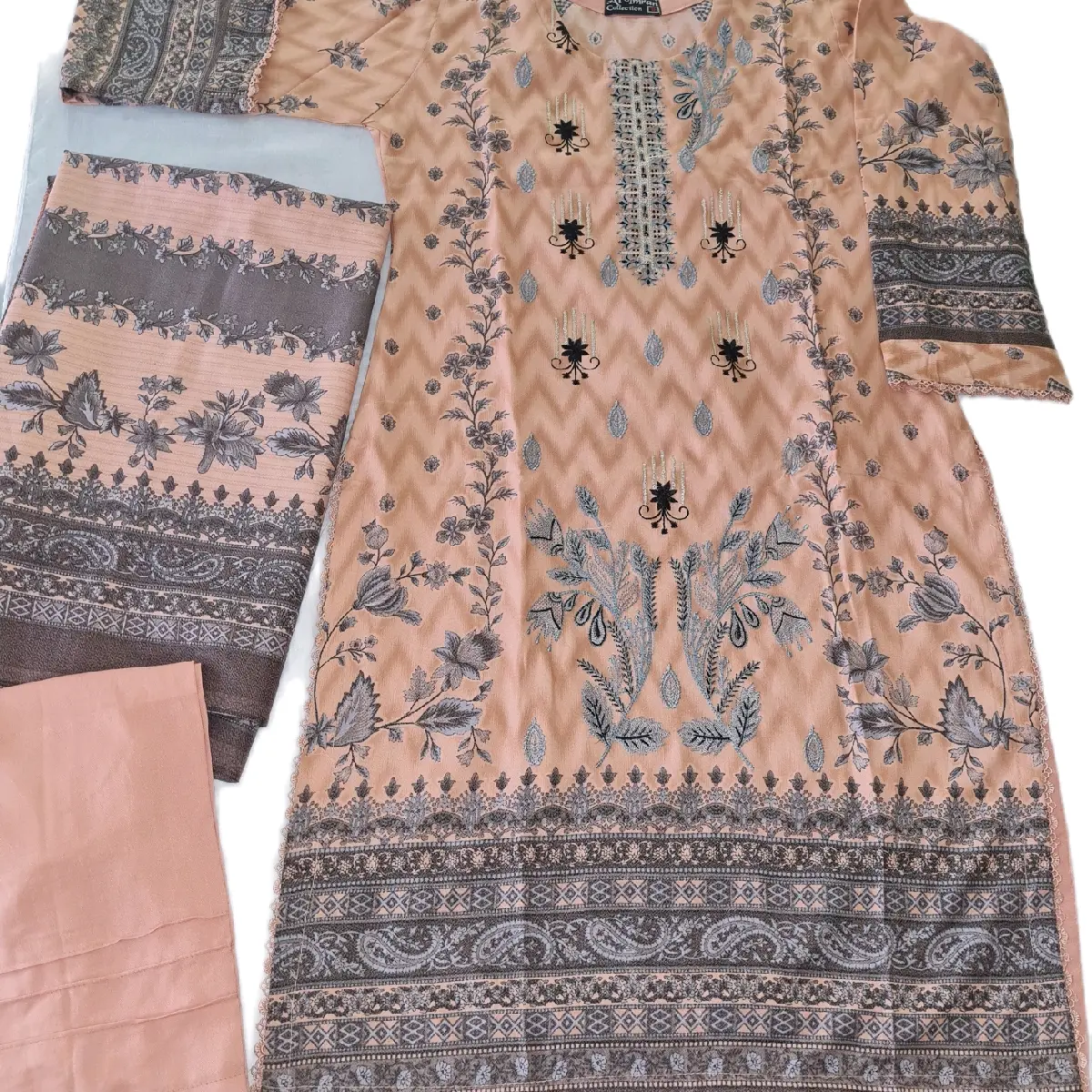 Dhanak stitched kameez shalwar