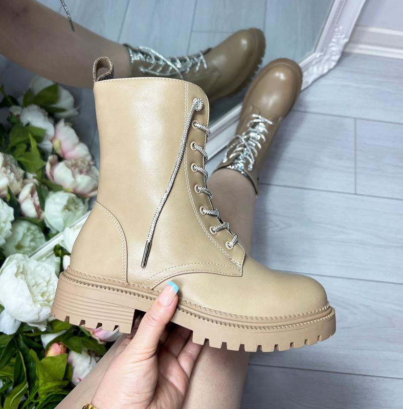 Womens Ladies Diamante Lace Up Ankle Boots Low Block Heel Zipped Winter Boots Shoes Size 6