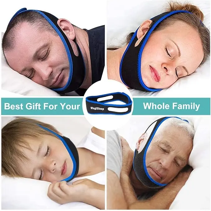 NTEK Anti Snoring Chin Strap, Anti Snore Chin Strap Comfortable Snoring Aids, Natural Snoring Solution Chin Strap for Mouth Breathers, Anti Sleep Aid Reducing Aids Sooner Man Women Skincare Unisex Gentle Adjustable 0