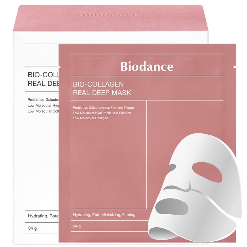 BIODANCE Bio-Collagen Real Deep Mask, Hydrating Overnight Hydrogel Mask, Pore Minimizing, Elasticity Improvement, 34g x16ea Skincare Skin Repair Comfort 0