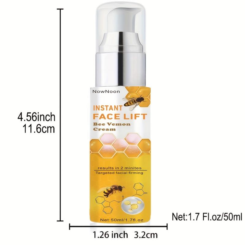 Product Introduction of 1.7fl.oz Bee Venom Instant Face Lift Cream - Temporary Skin Firming & Lifting for All Skin Types, Smooths Fine Lines & Wrinkles, Alcohol-Free with Hyaluronic Acid & Glycerin 3