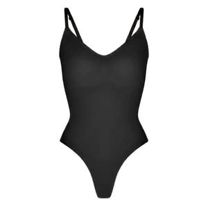 Women's Seamless Covered Bust Thong Bodysuit for Comfort and Shape - Compression, Sexy